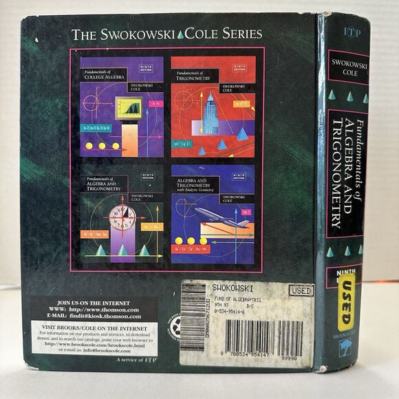 Fundamentals of Algebra and Trigonometry, 9th edition, Hardcover Swokowski Cole - Picture 4 of 10